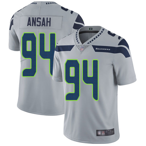 Seattle Seahawks Limited Grey Men Ezekiel Ansah Alternate Jersey NFL Football #94 Vapor Untouchable->seattle seahawks->NFL Jersey